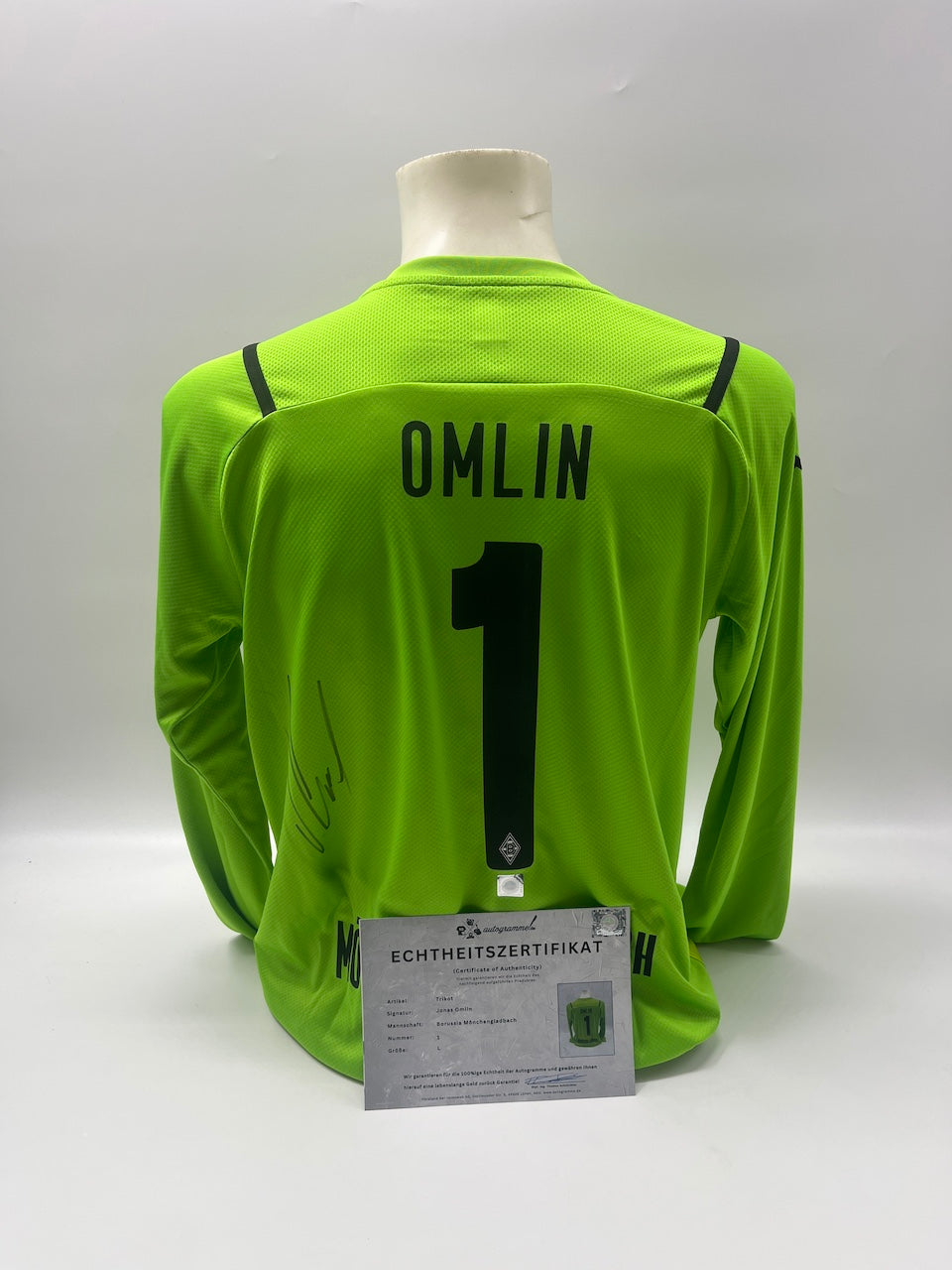 Borussia Mönchengladbach Trikot Jonas Omlin signiert Autogramm Puma L