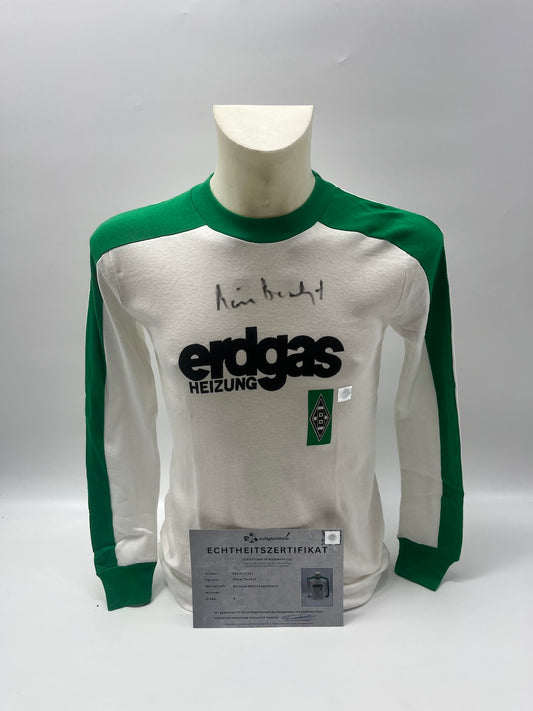 Repro Borussia Mönchengladbach Trikot Rainer Bonhof signiert Autogramm S