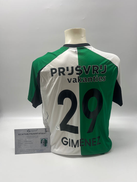 Feyenoord Rotterdam Trikot Santiago Giménez signiert Autogramm COA L