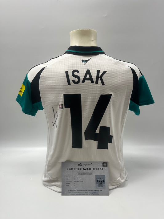 Newcastle United Trikot Alexander Isak signiert Autogramm Fußball Adidas L