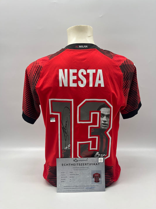 AC Mailand Trikot Alessandro Nesta signiert Autogramm Puma COA M