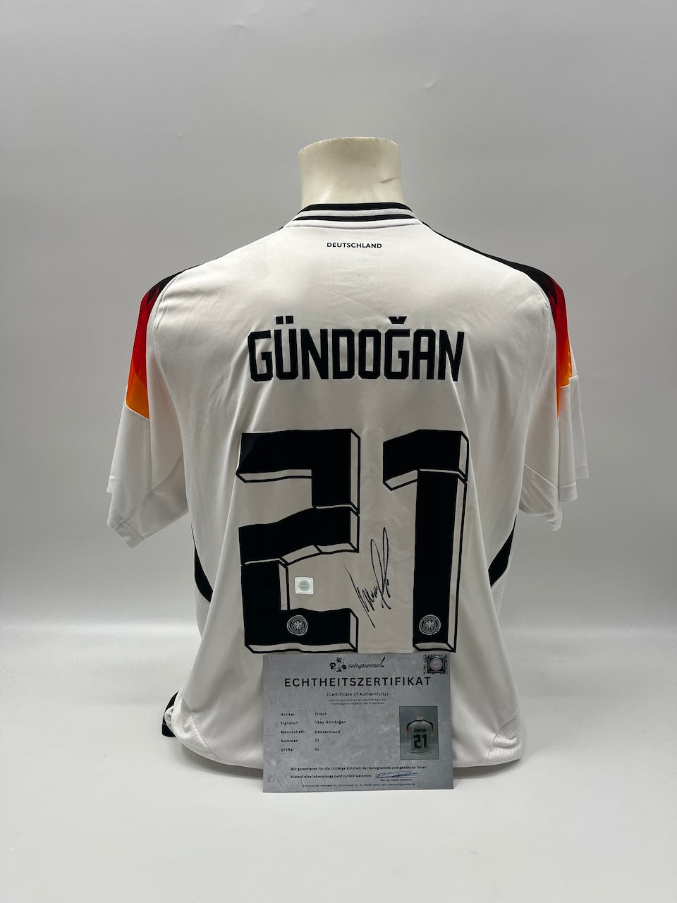 DFB Trikot Ilkay Gündogan signiert Deutschland Autogramm COA XL