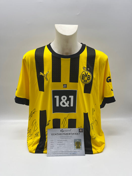 BVB Trikot 2022/2023 Teamsigniert Borussia Dortmund COA Puma Bellingham XXL