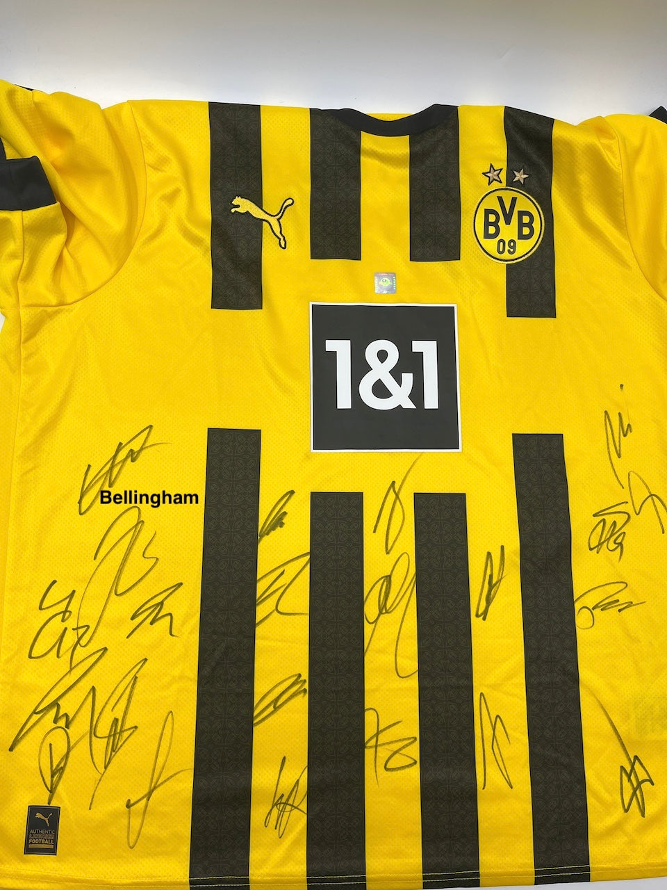 BVB Trikot 2022/2023 Teamsigniert Borussia Dortmund COA Puma Bellingham XXL