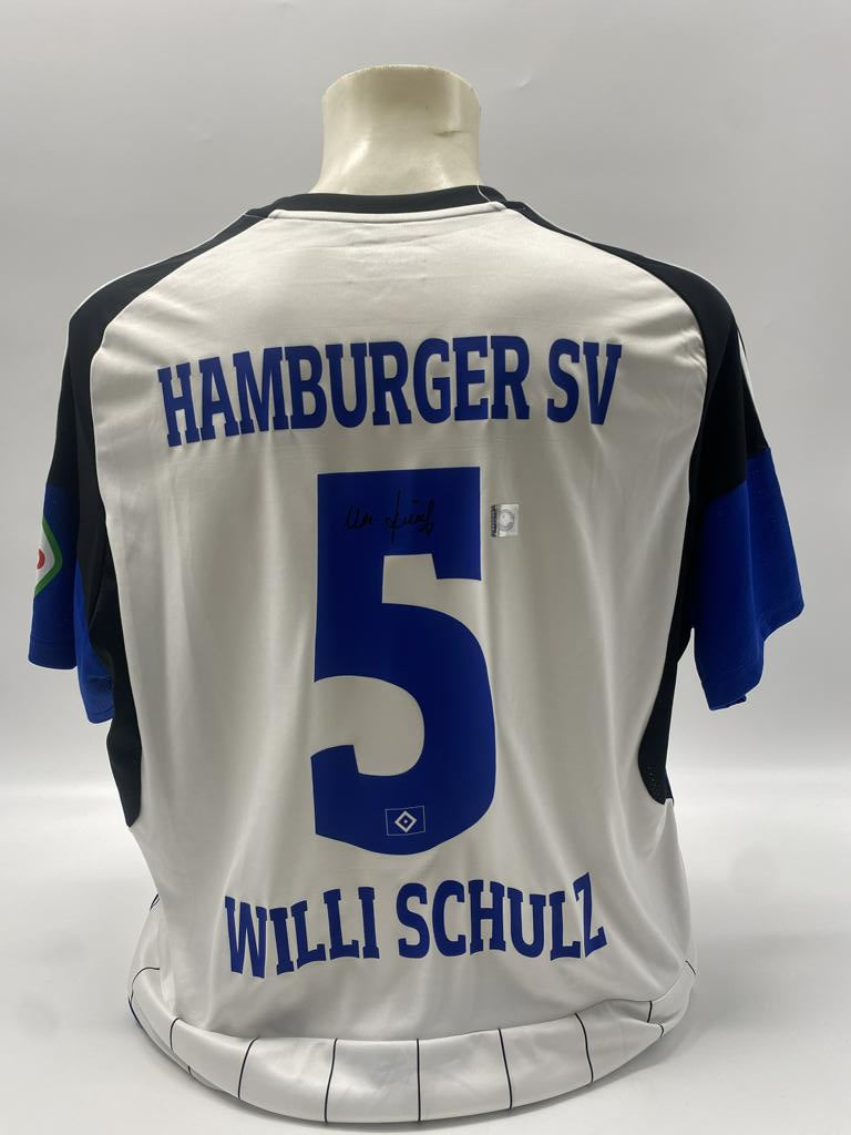 Hamburger Sportverein Willi Schulz signiert HSV Autogramme Adidas XL