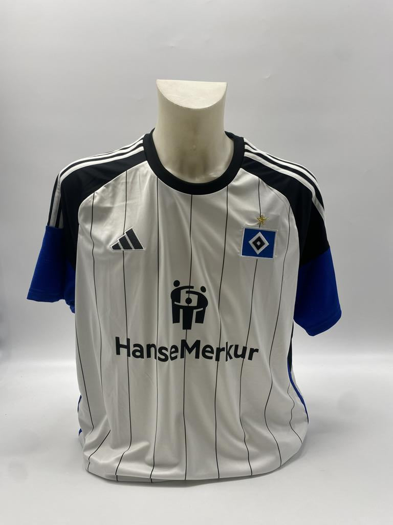 Hamburger Sportverein Willi Schulz signiert HSV Autogramme Adidas XL