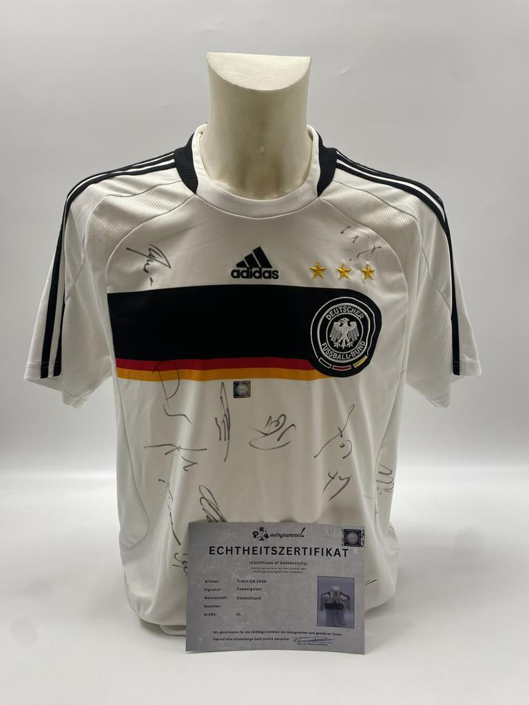 Germany Jersey Euro 2008 Team Signed DFB Adidas XL