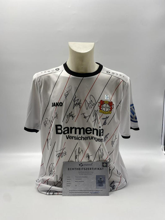 Bayer Leverkusen Trikot 2018/2019 Teamsigniert Autogramm COA Jako 2XL