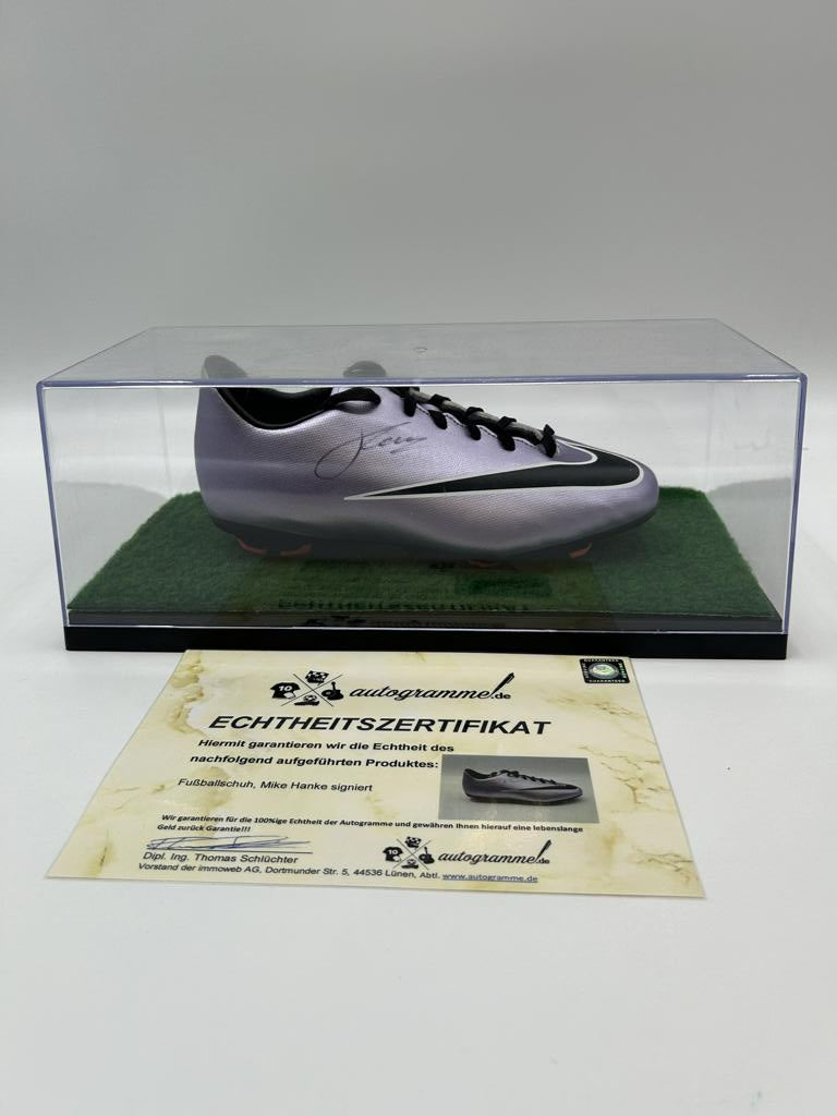 Football shoe Mike Hanke signed football Hannover 96 Borussia Mönchengladbach
