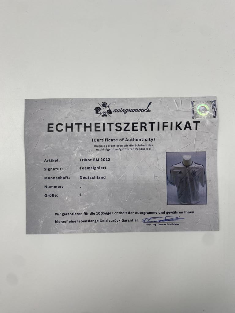 Deutschland Trikot EM 2012 Teamsigniert DFB Adidas L