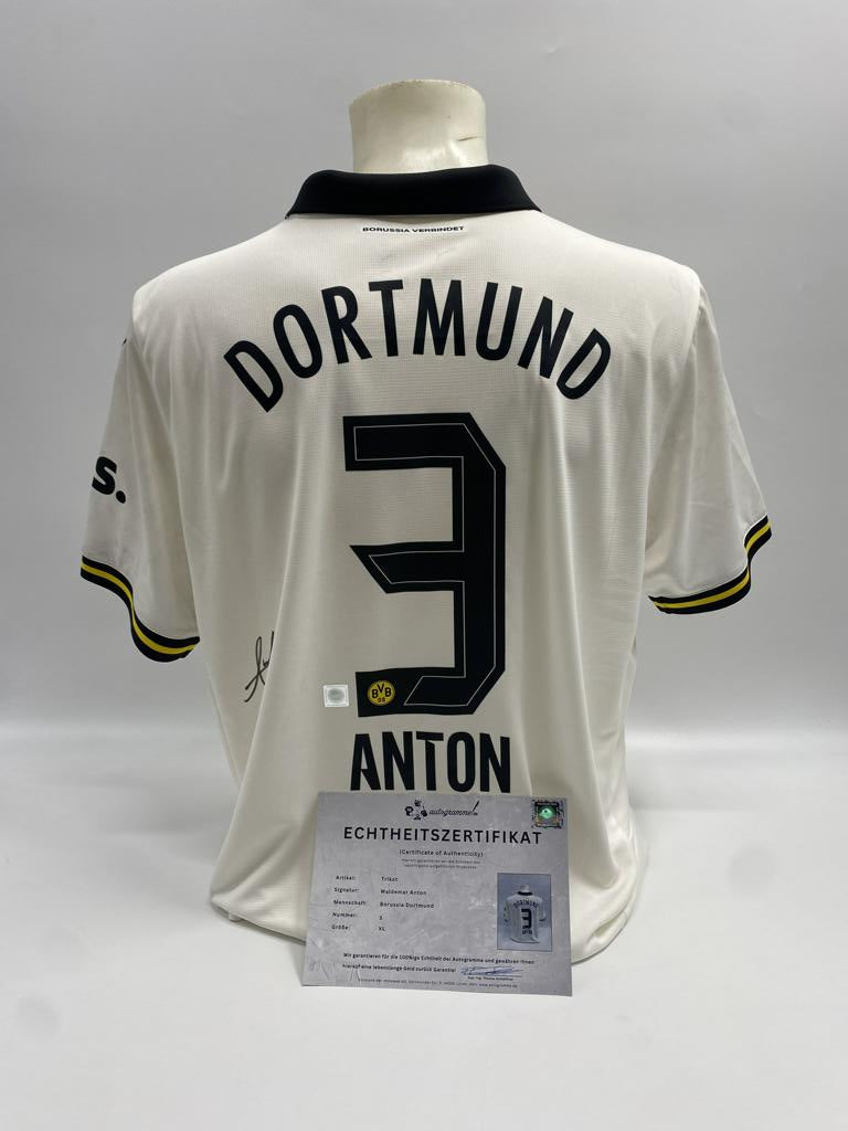 Camiseta del Borussia Dortmund firmada por Waldemar Anton, certificado de autenticidad de Puma, autógrafo, talla XL