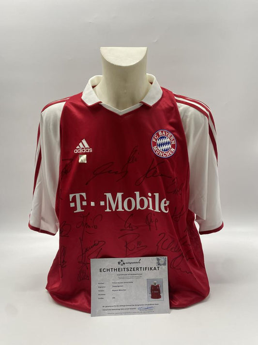 Bayern München Trikot 2003/2004 Teamsigniert Autogramm COA Adidas 2XL