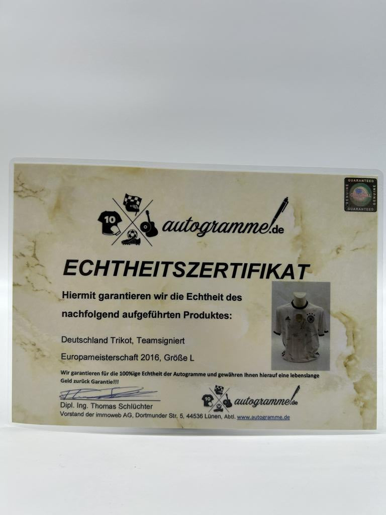 Germany jersey em 2016 team signed DFB soccer autograph autograph coa adidas l