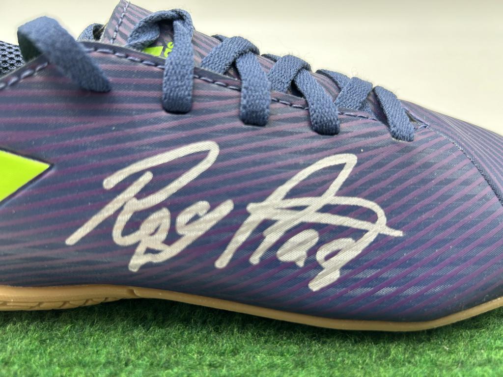 Hallenfußballschuh Roy Präger signiert Fußball VfL Wolfsburg HSV Bundesliga