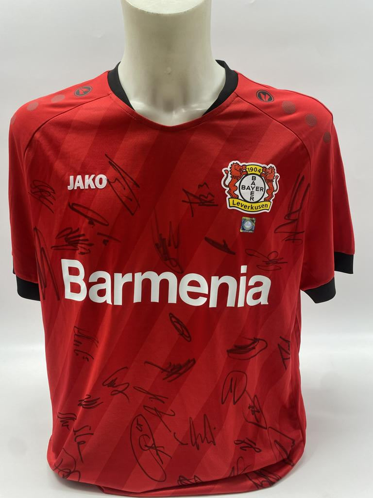 Bayer Leverkusen Trikot 2019/2020 Teamsigniert Autogramm COA Jako XL