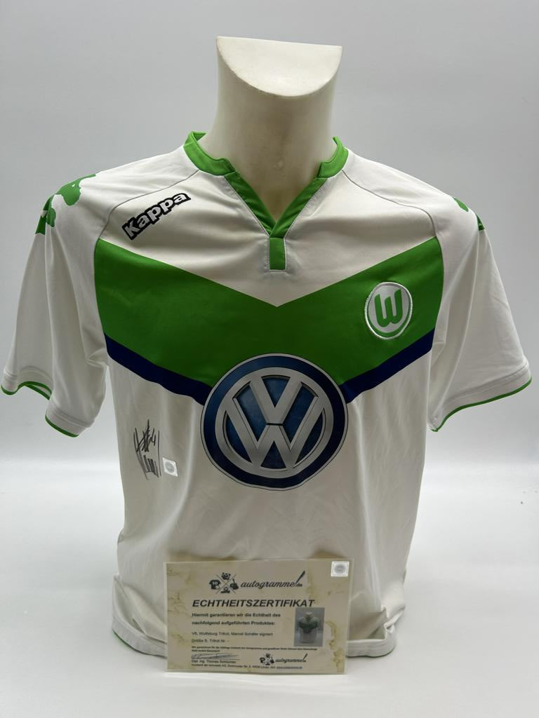 VfL Wolfsburg jersey Marcel Schäfer signed autograph Bundesliga Nike S
