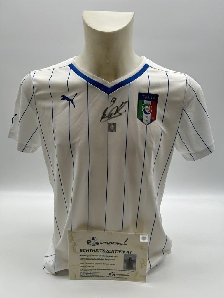 Italien Frauentrikot Leonardo Bonucci signiert Autogramm COA L