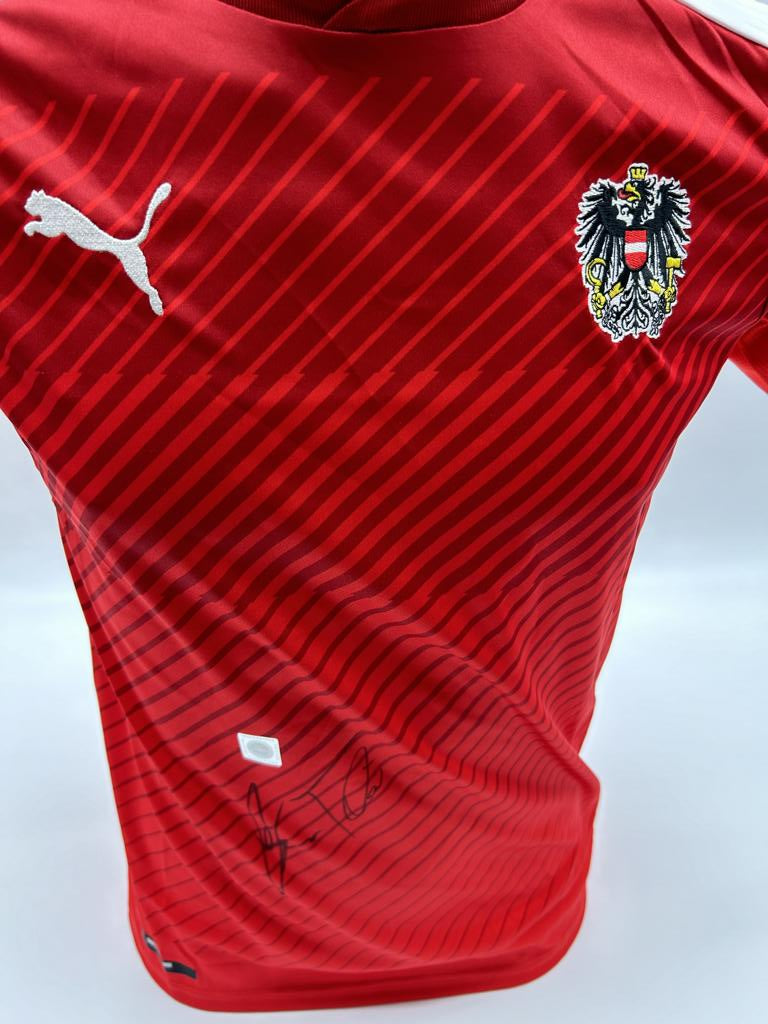 Österreich Trikot Toni Polster signiert Puma COA Autogramm Neu 164