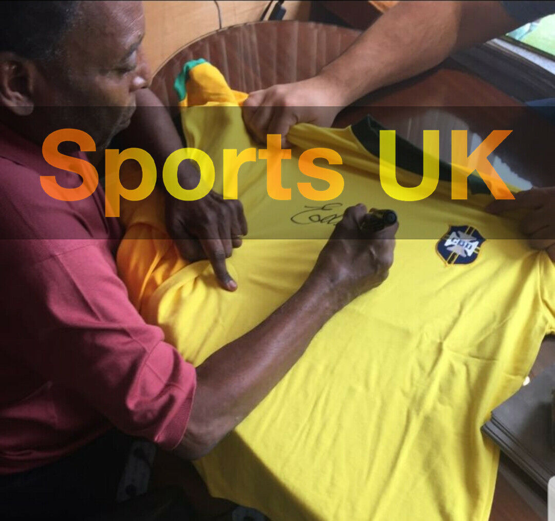 Brazil Repro Trikot Pele signed in the framework of COA Football Neu Edson M