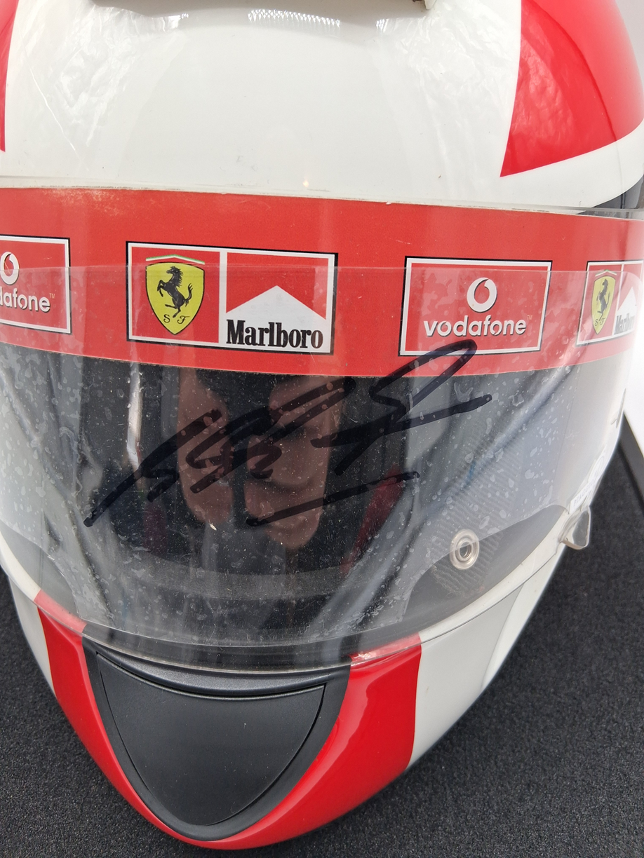 Michael Schumacher Formula 1 Replica Helmet signed in display case Autograph COA 1:1