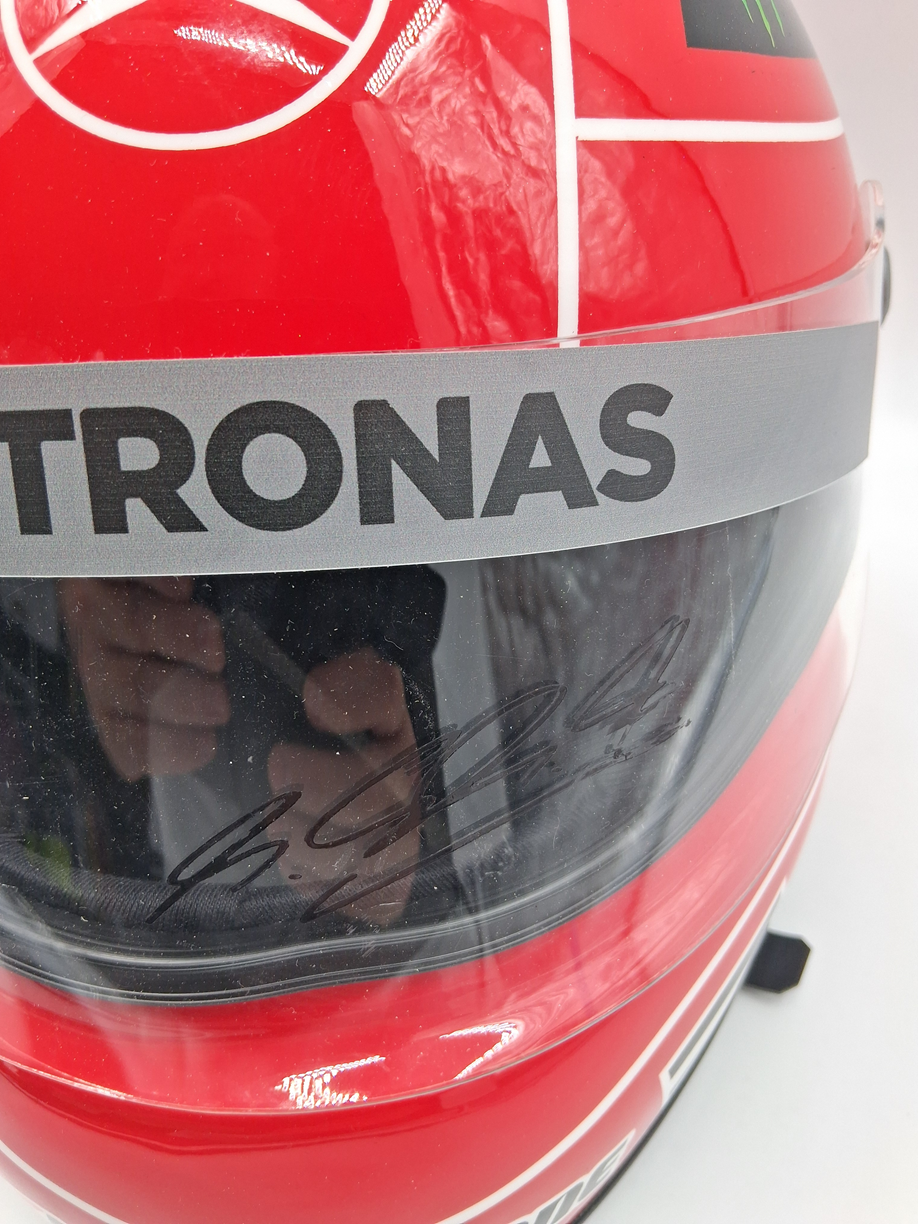 Michael Schumacher Formel 1 Helm Unterschrift und Echtheitszertifikat 1:1