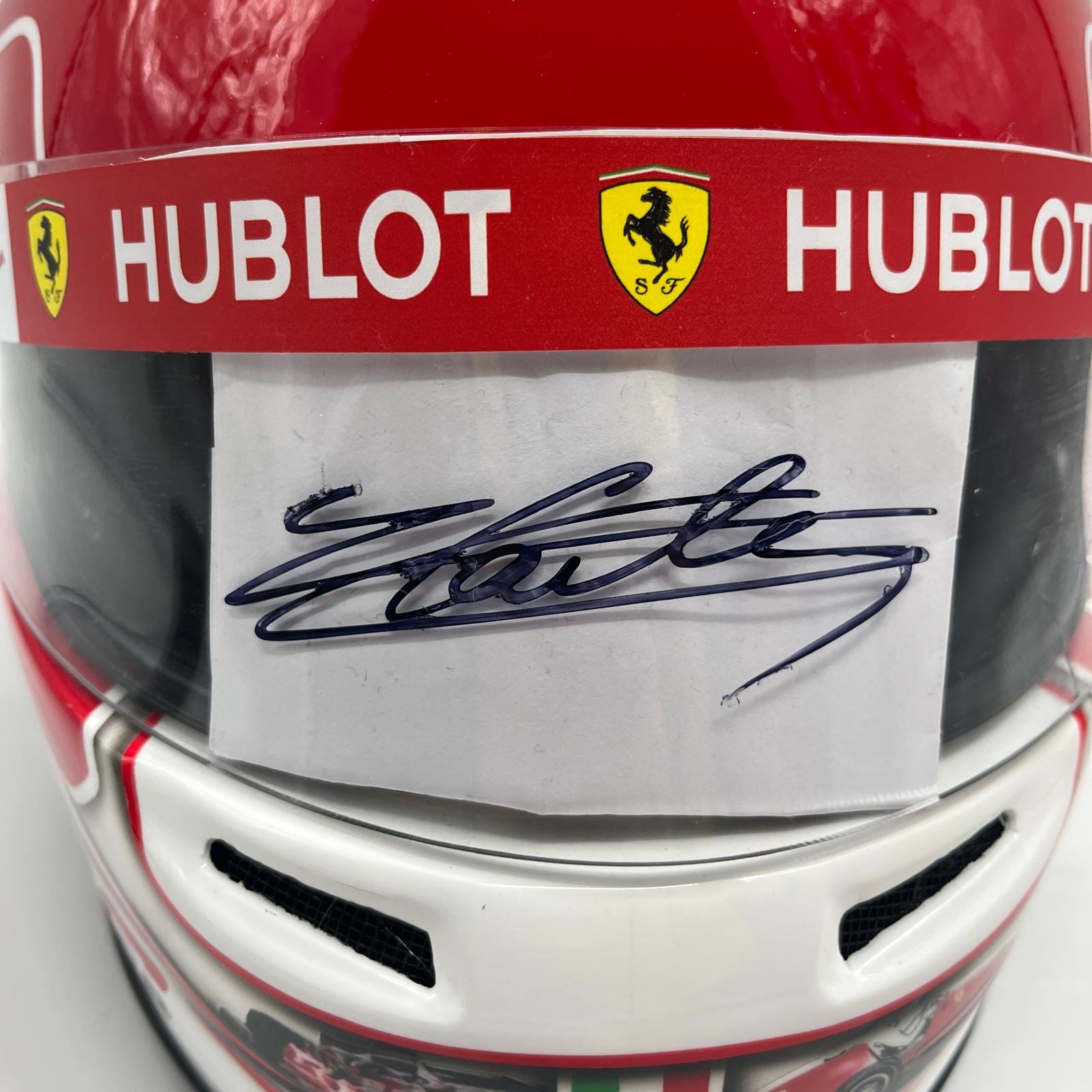 Charles Leclerc Formel 1 Helm Unterschrift und Echtheitszertifikat 1:1