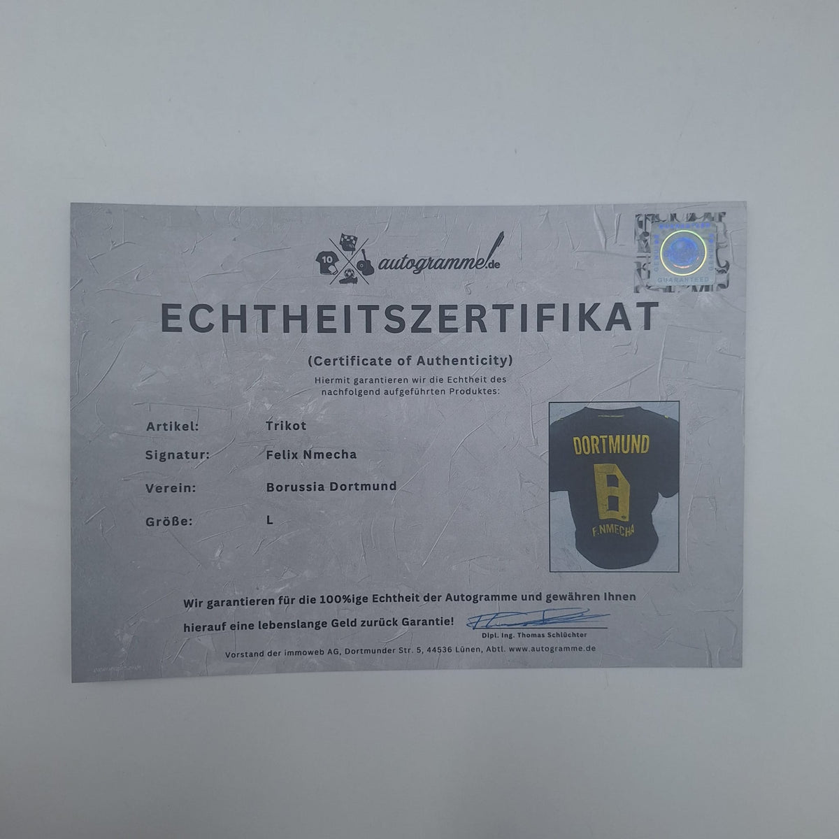 Borussia Dortmund Trikot Felix Nmecha COA BVB Puma neu L 26/27