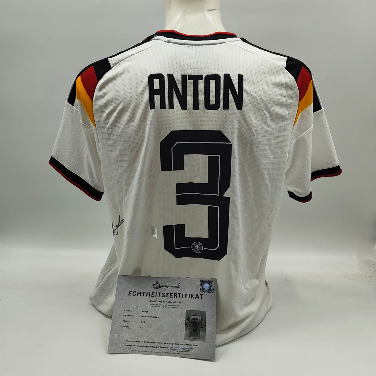 DFB Trikot WM 2026 Waldemar Anton signiert Autogramme Adidas COA neu L