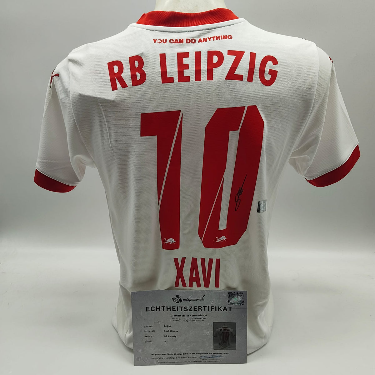 RB Leipzig Trikot 24/25 Xavi Simons signiert Autogramm Puma COA S