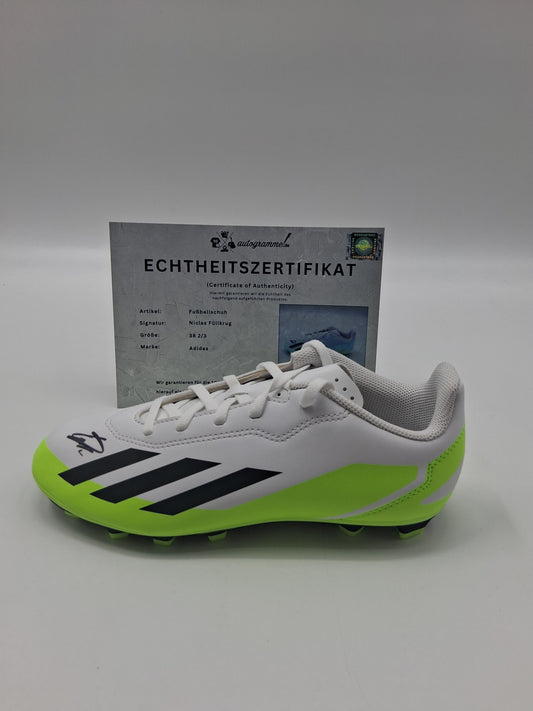 Fußballschuh Niclas Füllkrug signiert Autogramm Bundesliga Adidas 38 2/3