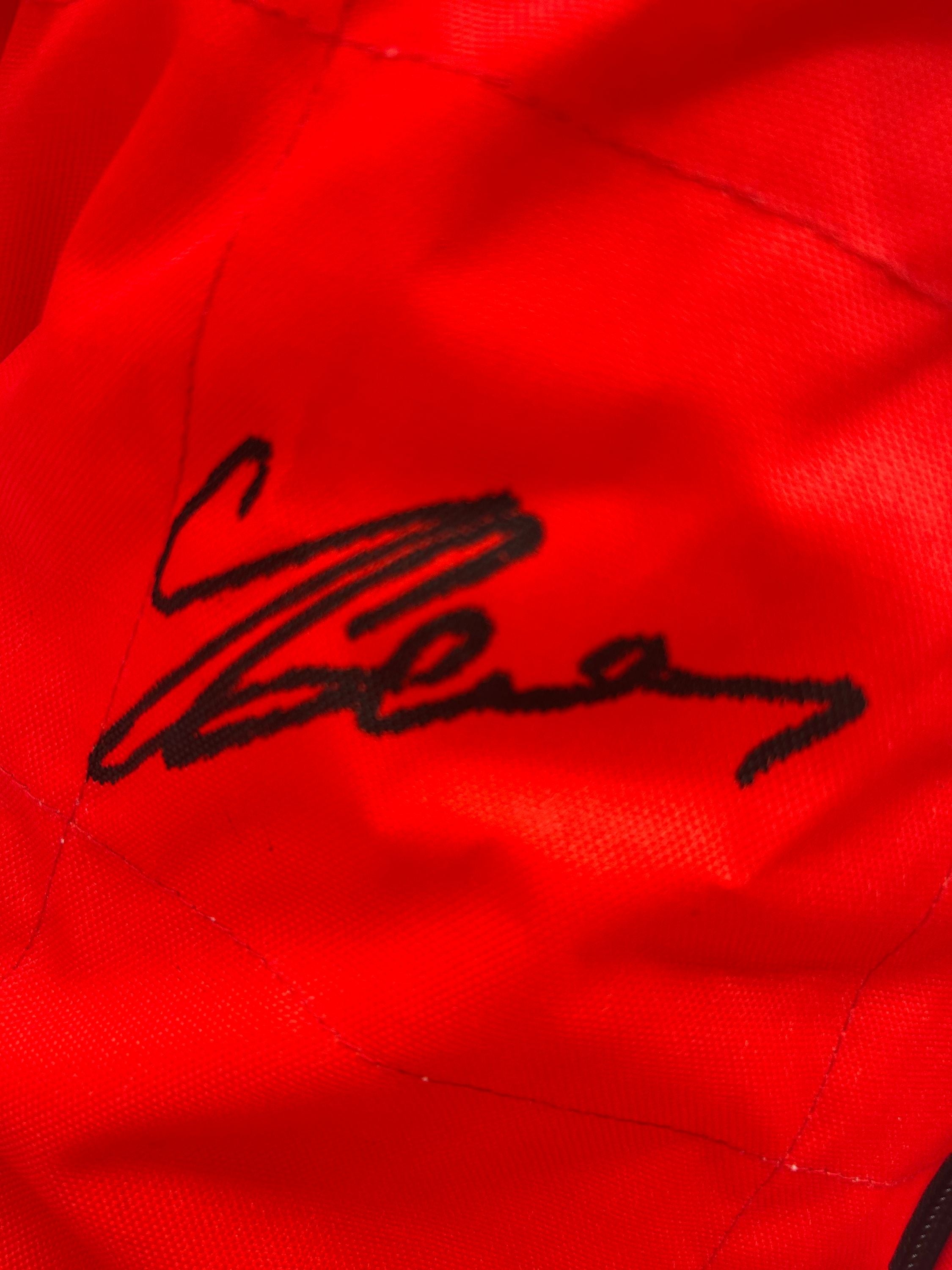 Charles Leclerc Formula 1 replica racing suit Ferrari signed Las Vegas 2023 m
Max Verstappen Repro Formula 1 racing suit with signature autograph m