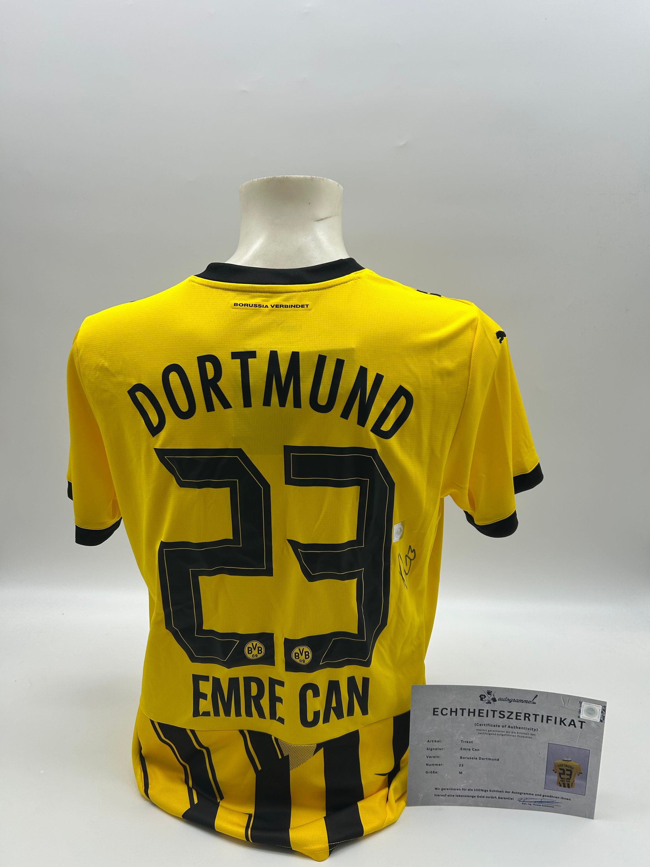 Borussia Dortmund jersey bvb emre can signed autograph puma m