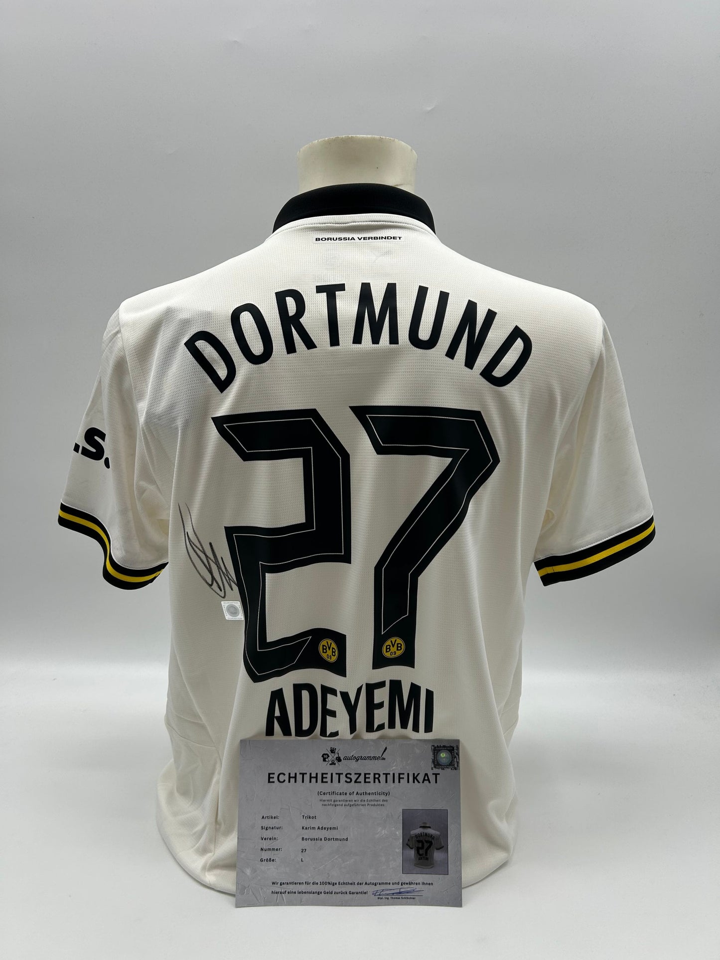 Borussia Dortmund Trikot Karim Adeyemi signiert BVB neu Puma Unterschrift L