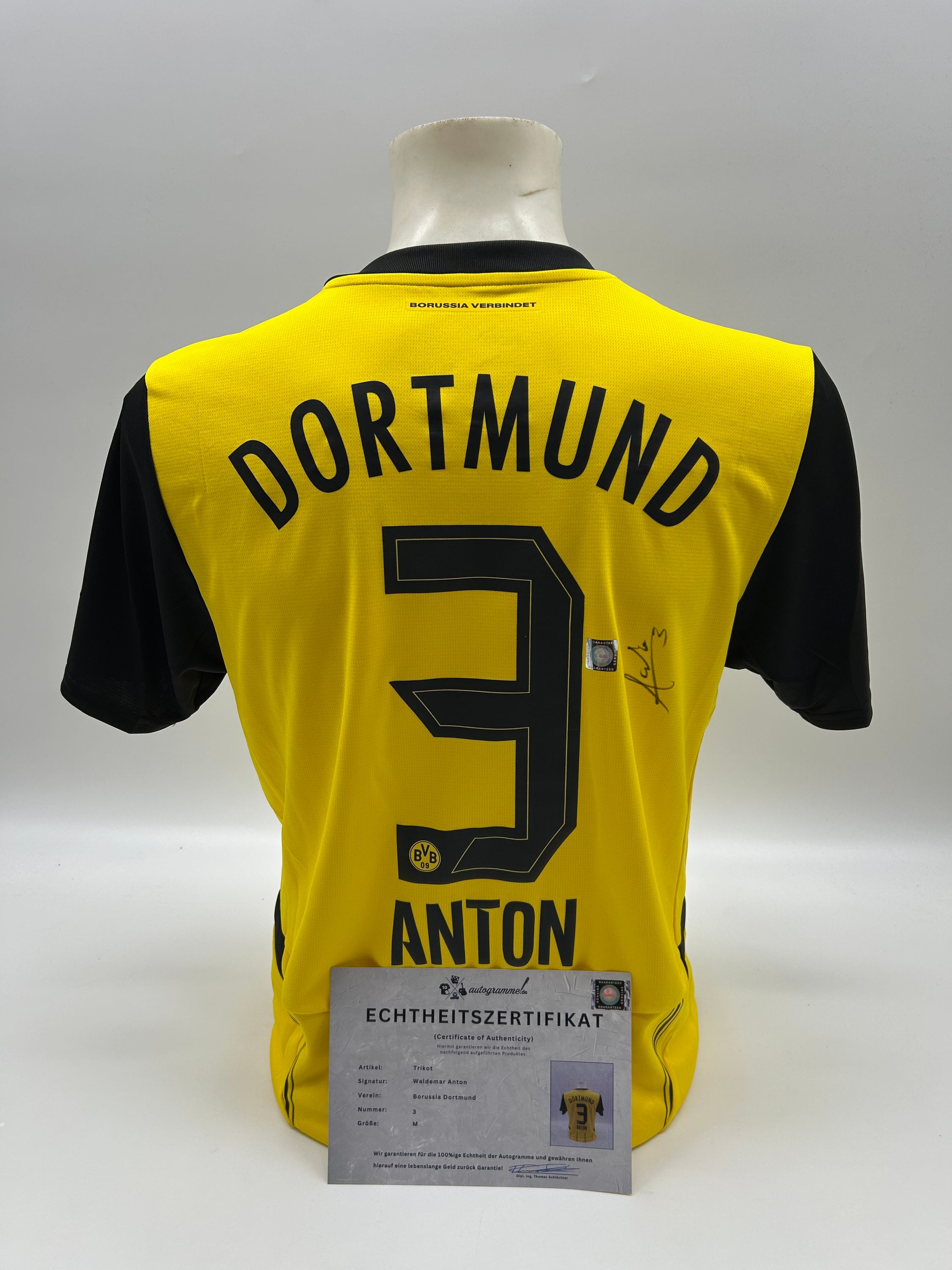 Borussia Dortmund jersey Waldemar Anton signed BVB autograph Puma M