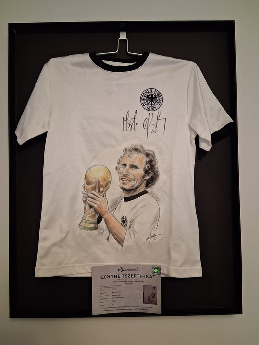 DFB Trikot Portrait Berti Vogts handgemalt und signiert M