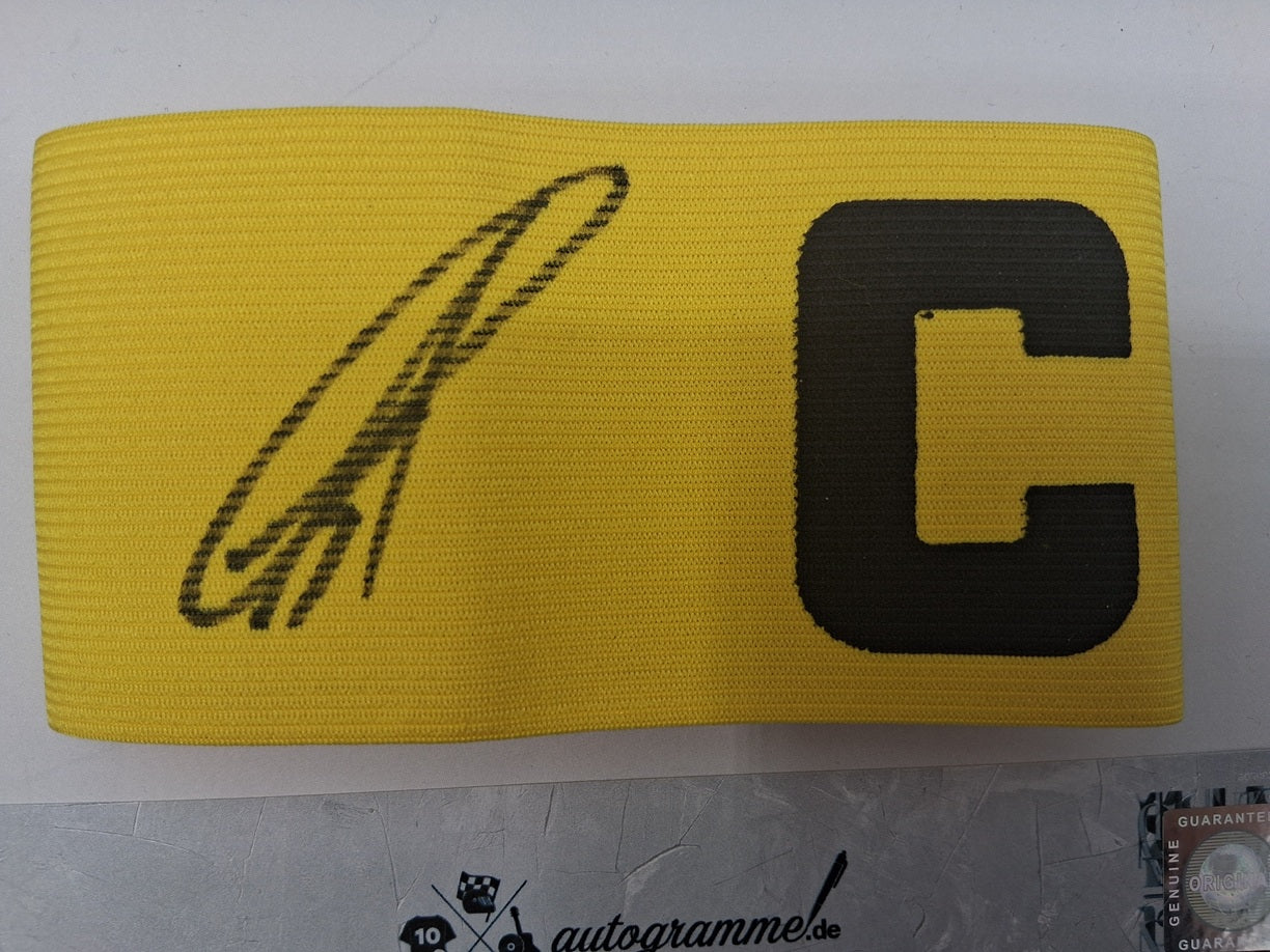 Kapitänsbinde Karim Adeyemi signiert im Rahmen Borussia Dortmund Autogramm COA