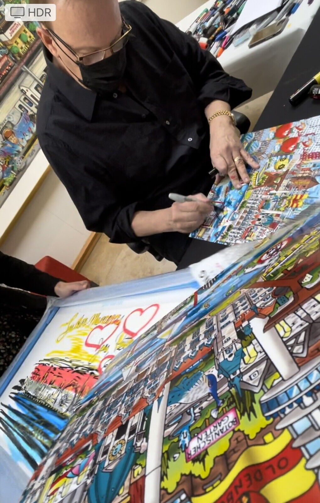 Signed art print 30x30cm by Charles Fazzino autograph