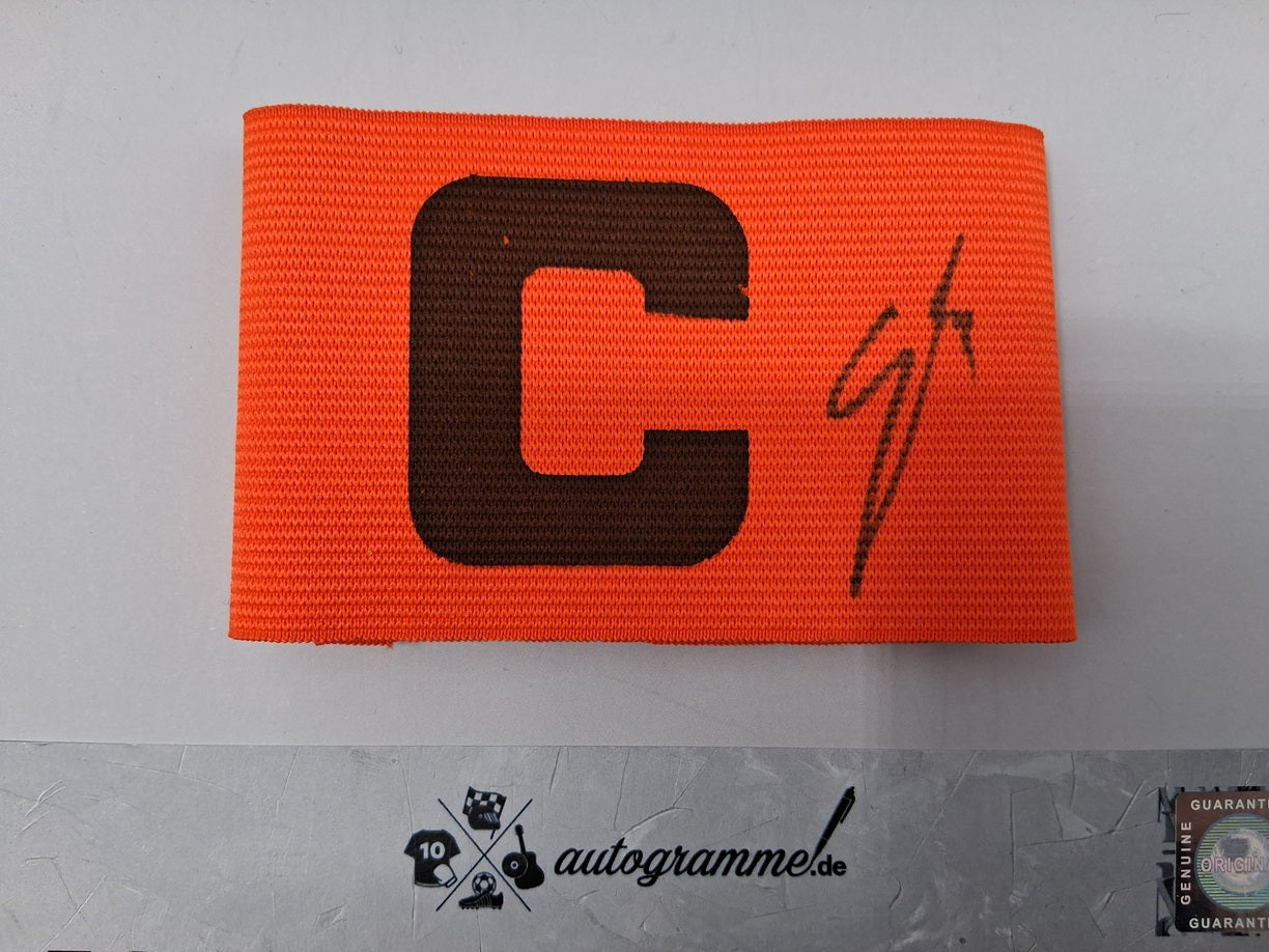 Captain's armband signed by Mario Götze in a frame for DFB Germany World Champion