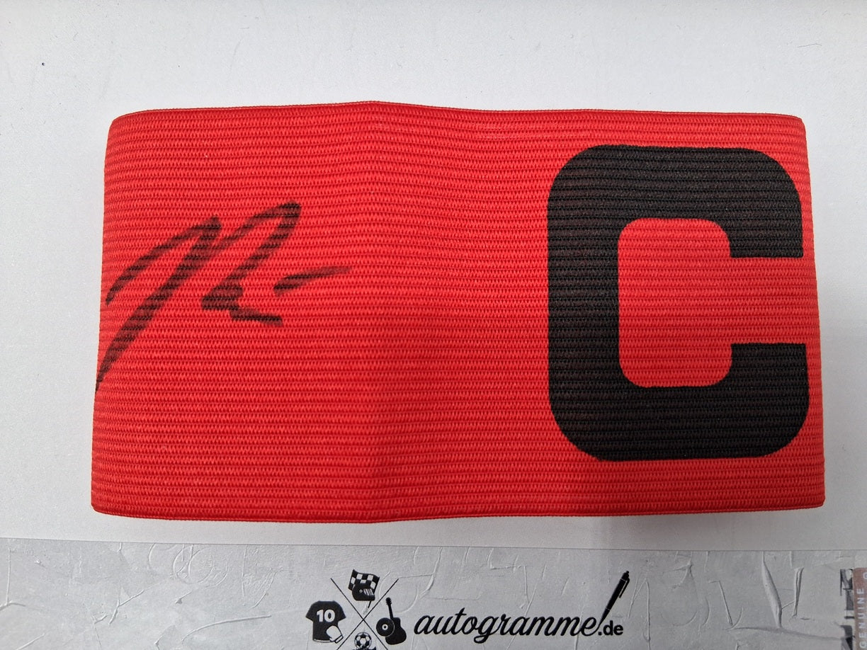 Captain's armband signed by Joshua Kimmich in a Germany autograph COA