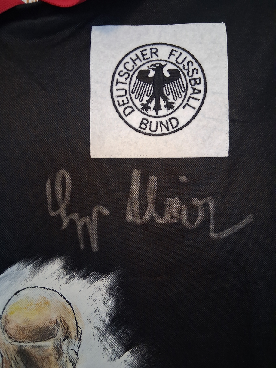 DFB Trikot Portrait Sepp Maier handgemalt und signiert M