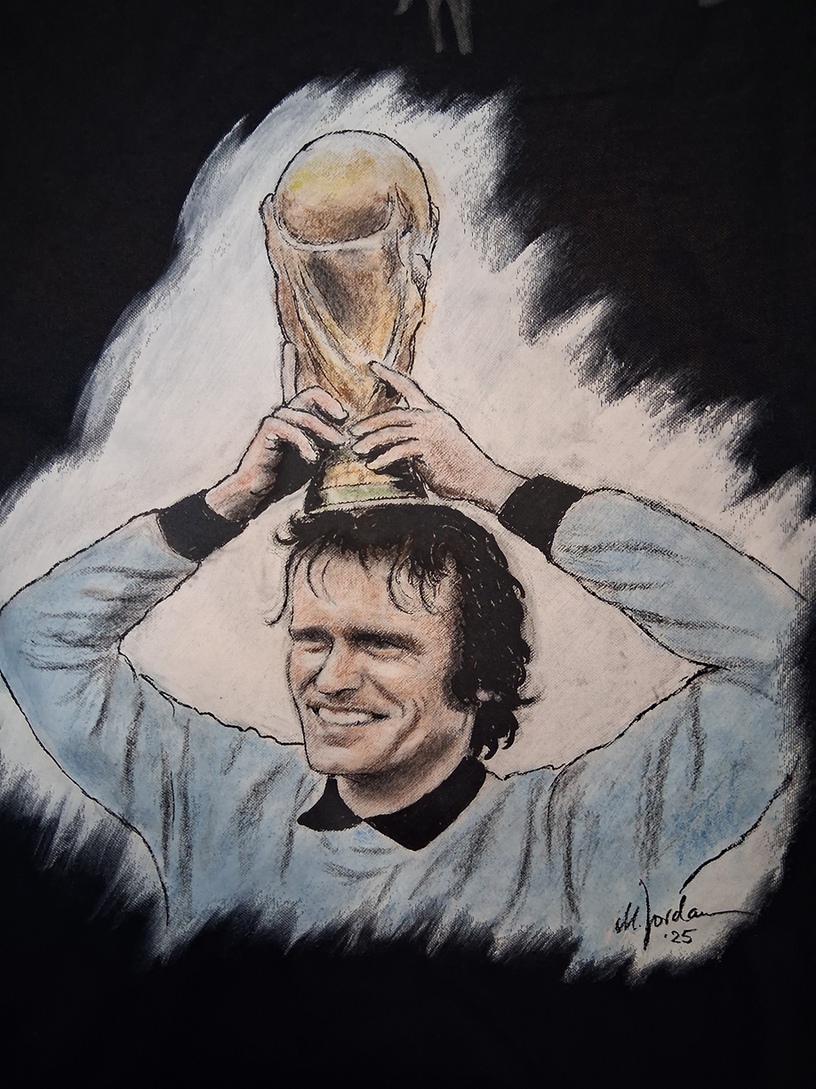 DFB Trikot Portrait Sepp Maier handgemalt und signiert M