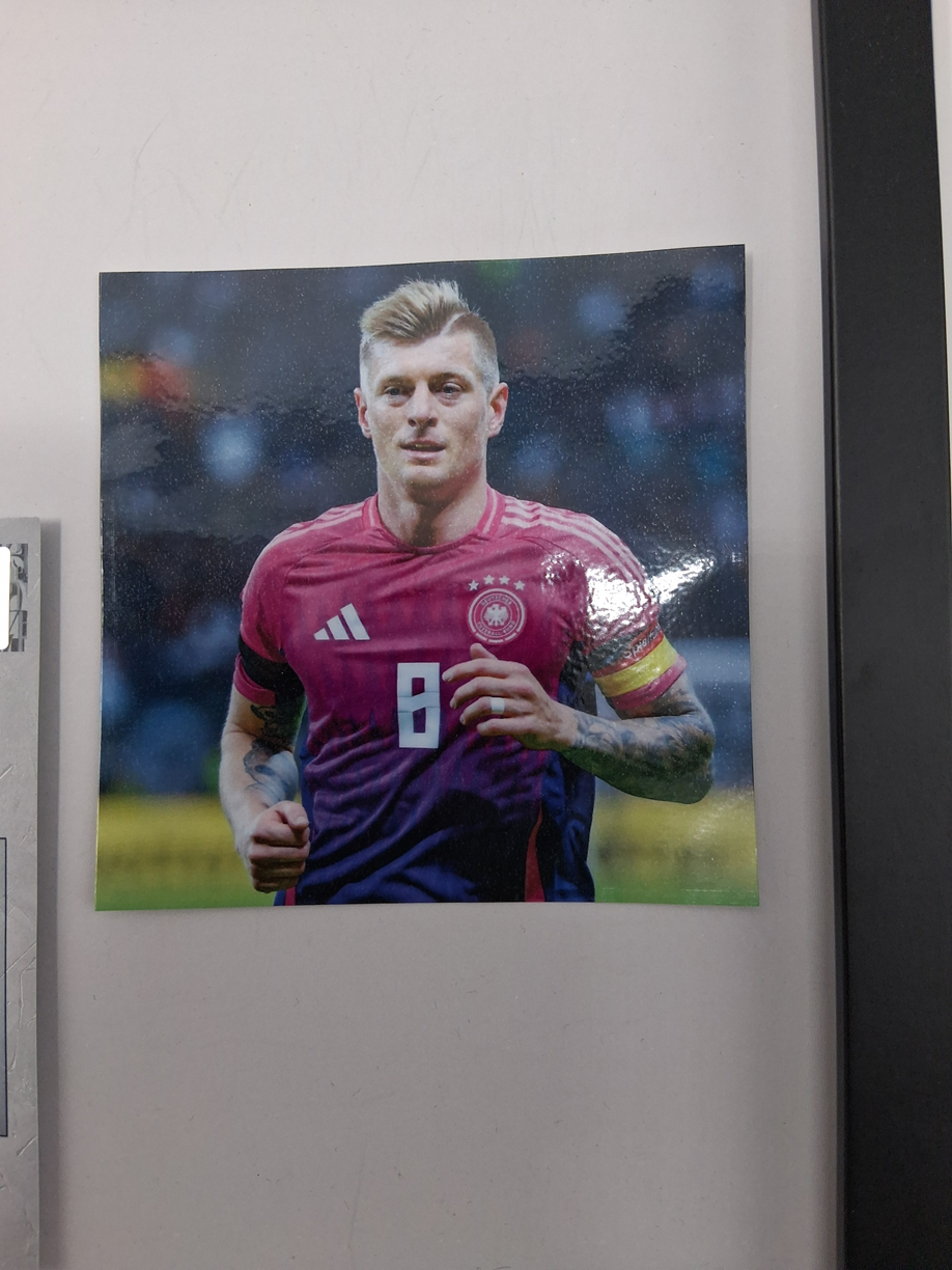 Captain's armband signed by Toni Kroos in the DFB Football COA autograph frame