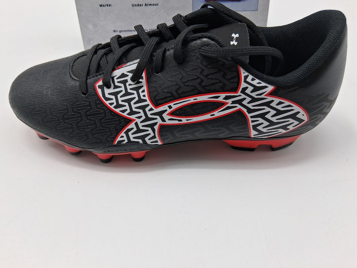 Fußballschuh Jamal Musiala signiert Autogramm Bundesliga Under Armour 38