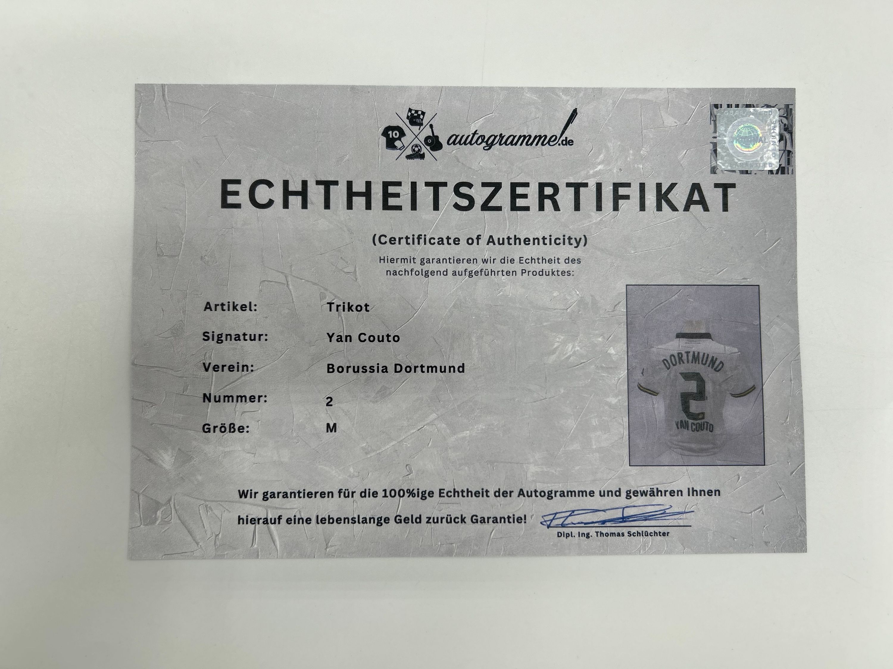 Borussia Dortmund Trikot Yan Couto signiert BVB Puma neu Autogramm M