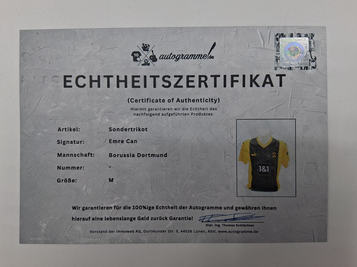 Borussia Dortmund Sondertrikot Emre Can signiert Autogramm Puma BVB M