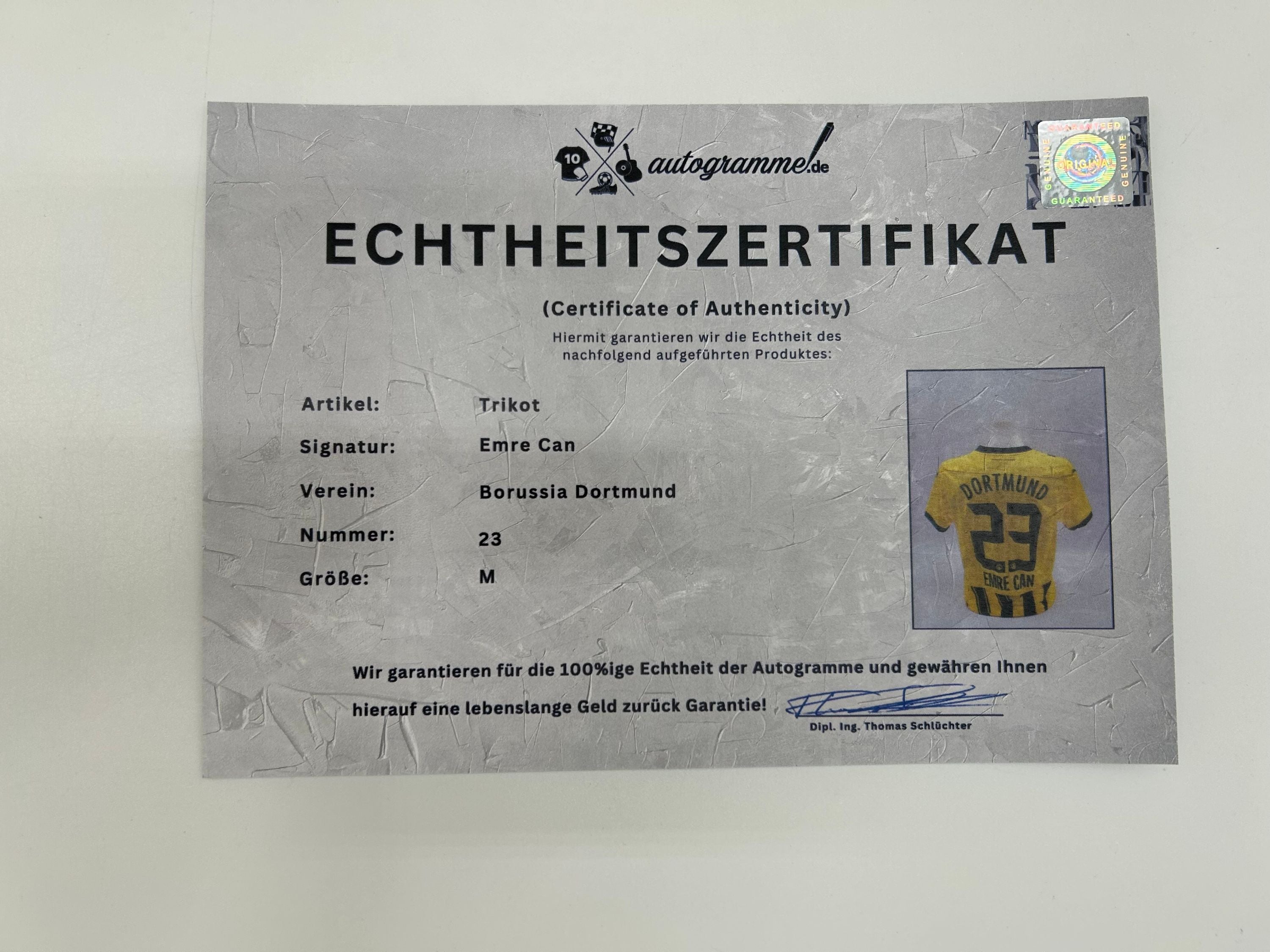 Borussia Dortmund jersey emre can signed BVB autograph Puma M