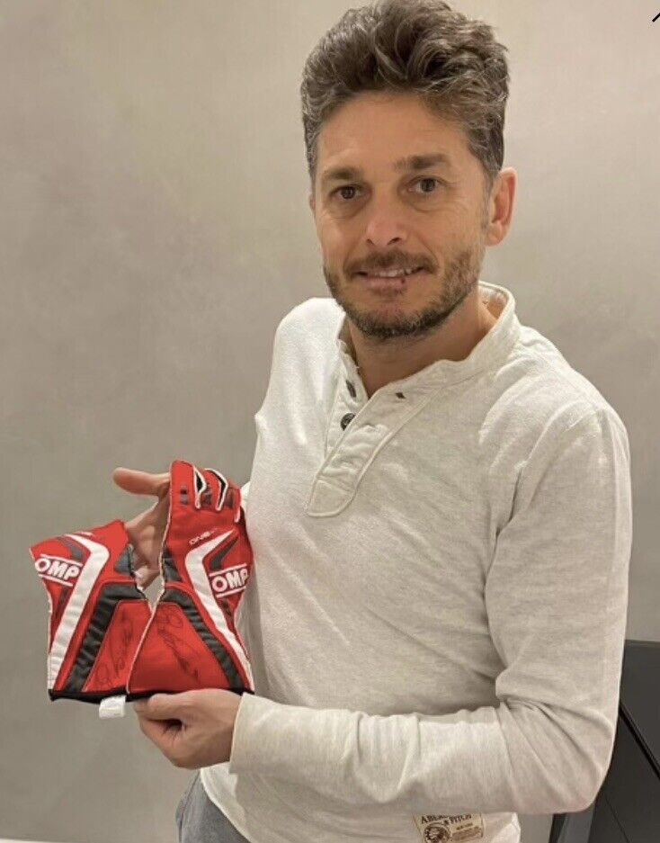 Giancarlo Fisichella Formula 1 original worn driver gloves signed