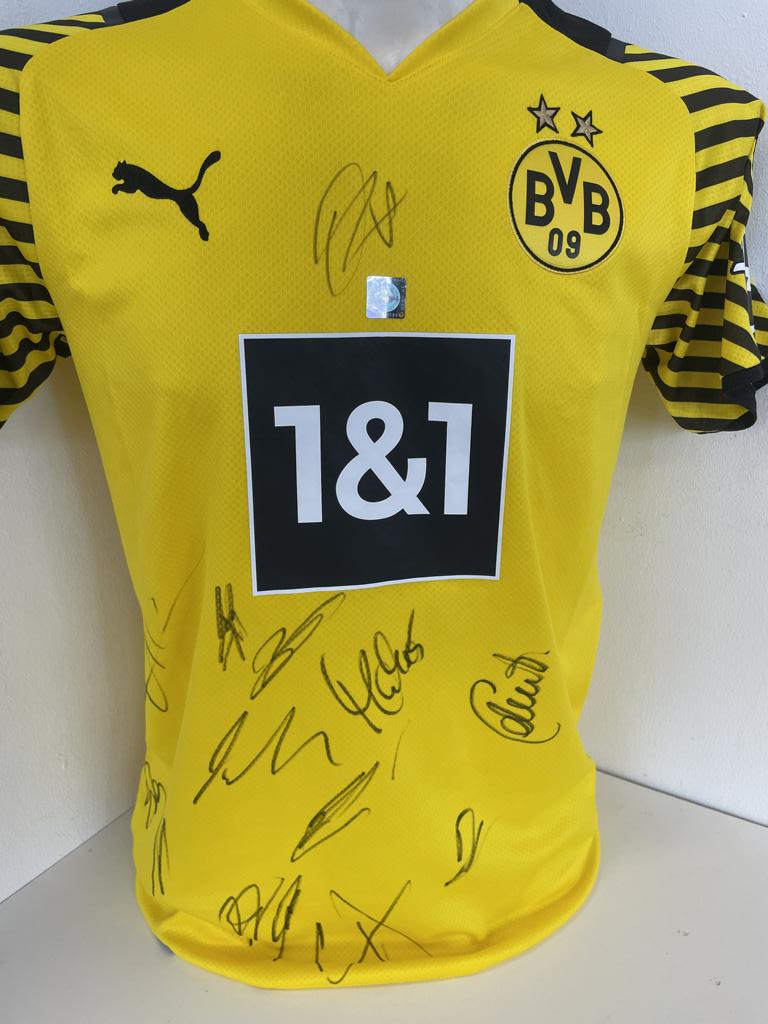 BVB Trikot 2021/2022 Teamsigniert Borussia Dortmund COA Neu Puma S