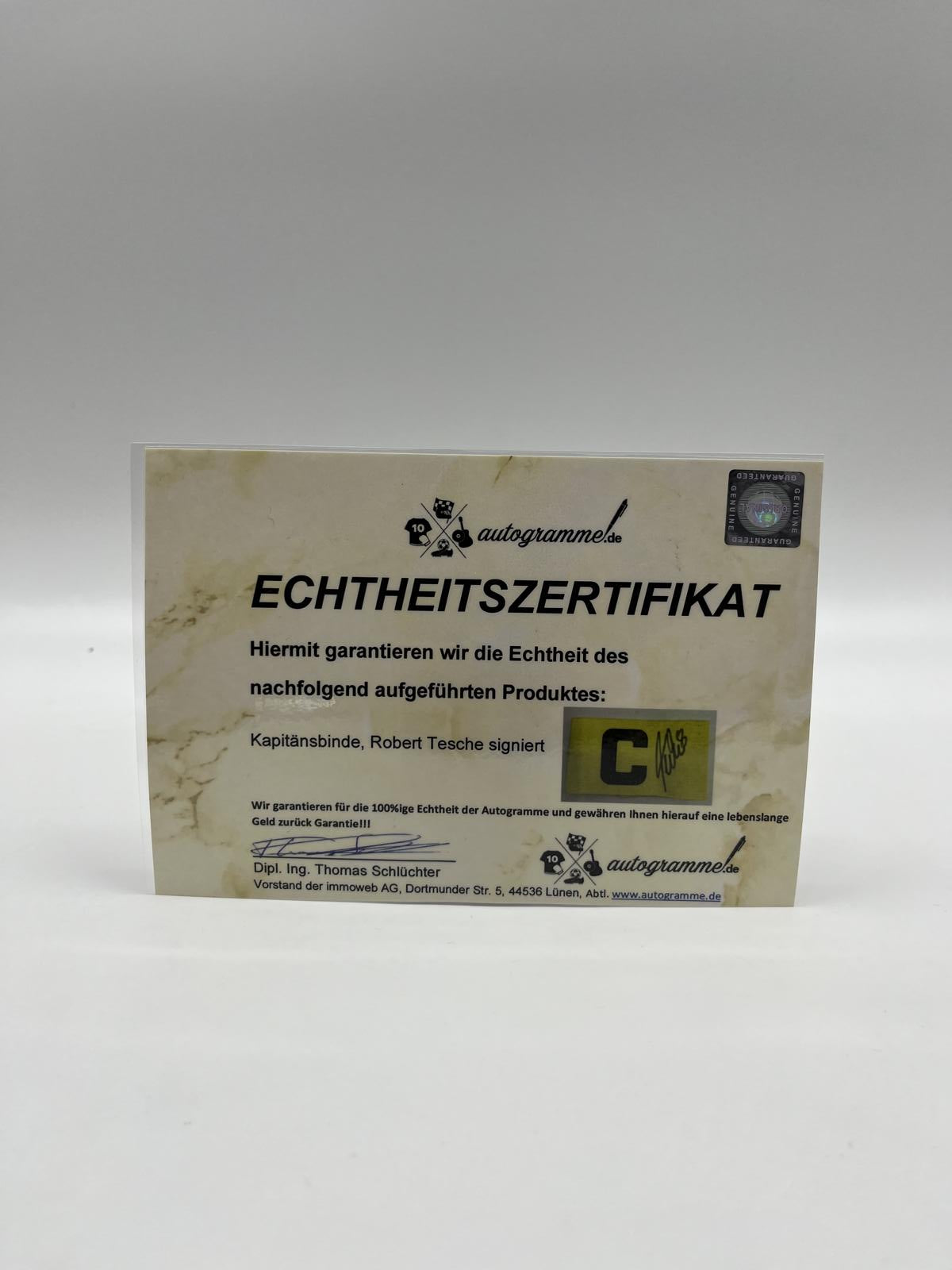 Captain bandage Robert Tesche signed new football as part of VfL Osnabrück