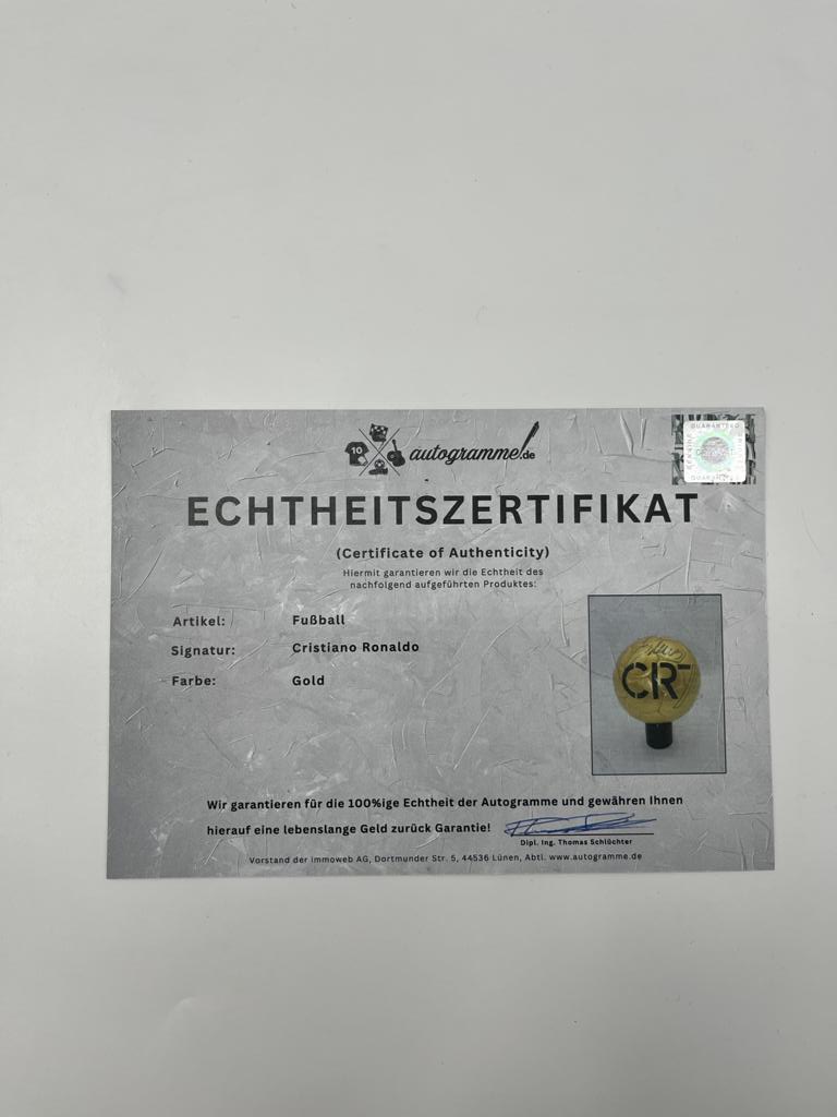 Football Cristiano Ronaldo signs Portugal Football Real Madrid Autogram Ball